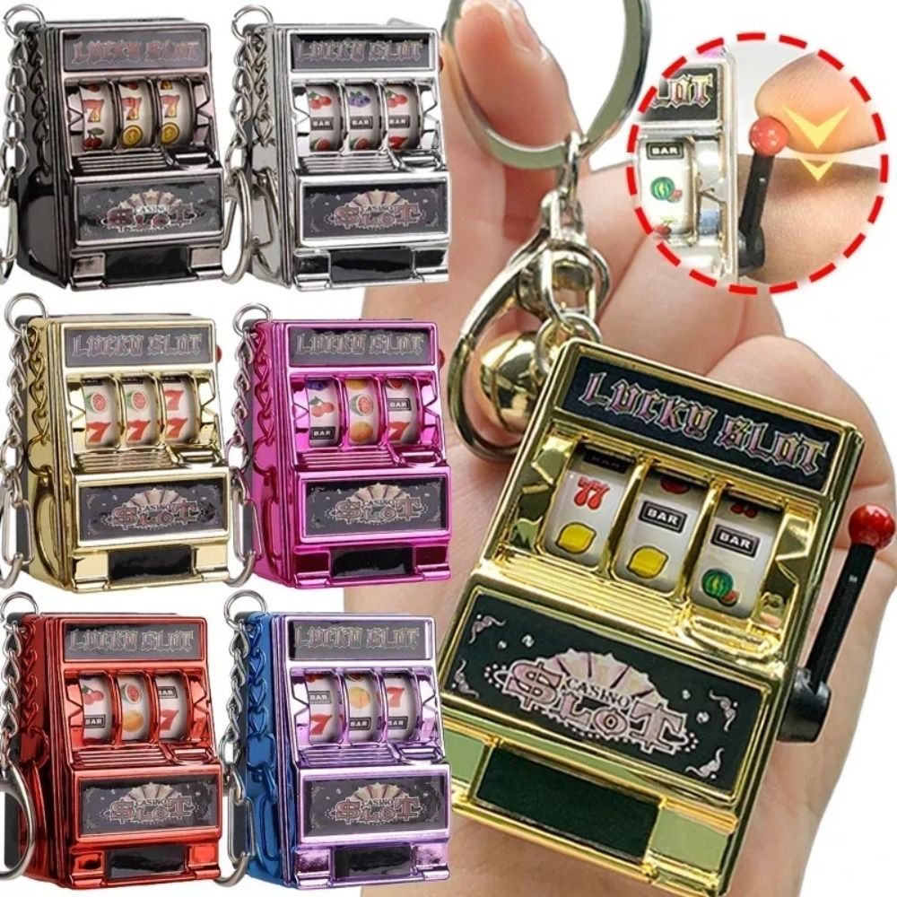 Fruit Slot Machine - Retro Stress Reliever Keychains Coin Operated