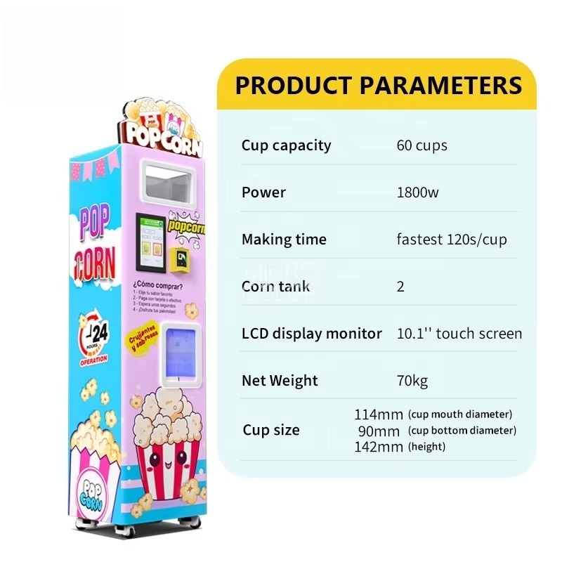 Customized Factory Intelligent - Popcorn Vending Machine review and price